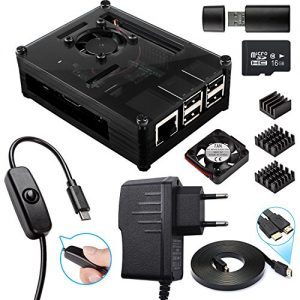 raspberryitalia per rasperry pi 3 b kit modello b plus case con ventola dissipatore 3 2