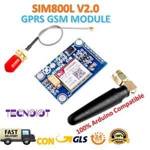 raspberryitalia sim800l v20 5v wireless gsm gprs module quad band with antenna cable cap
