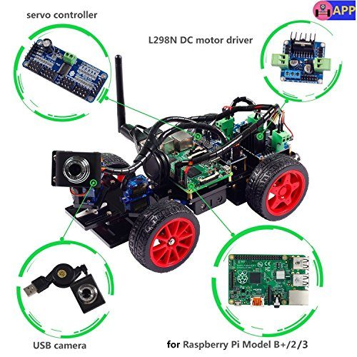 raspberryitalia smart video car kit for raspberry pi with android app compatible with rpi 3 1