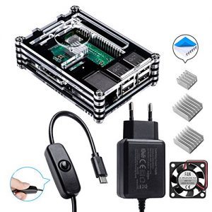 raspberryitalia smraza per raspberry pi 3 b case con alimentatore onoff dissipatore 1