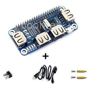 raspberryitalia waveshare raspberry pi 4 port usb hub hat compatible with usb20 11 for