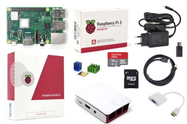 RASPBERRYITALAI raspberry pi 3 modello b plus starter kit barebone madre con kingstonBEFA