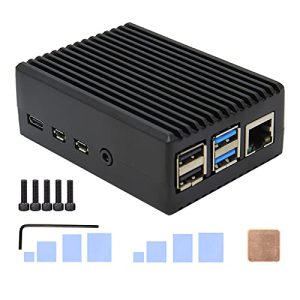 Raspberry Pi 4 Aluminum Case (Only), Model B Heavy Duty Passive Cooling Heat Dissaption Metal Case